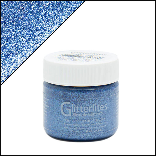 Angelus Glitterlites Baby Blue Βαφή Δέρματος 1oz
