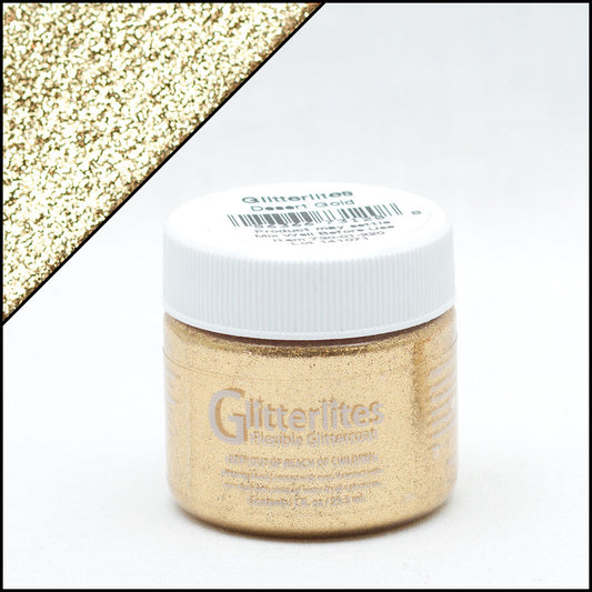 Angelus Glitterlites Desert Gold Βαφή Δέρματος 1oz