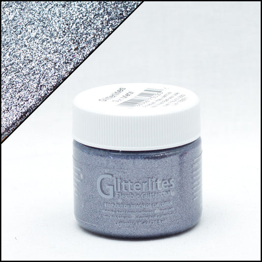 Angelus Glitterlites Gun Metal Βαφή Δέρματος 1oz