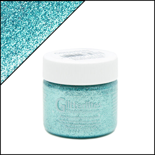 Angelus Glitterlites Ice Ice Blue Βαφή Δέρματος 1oz