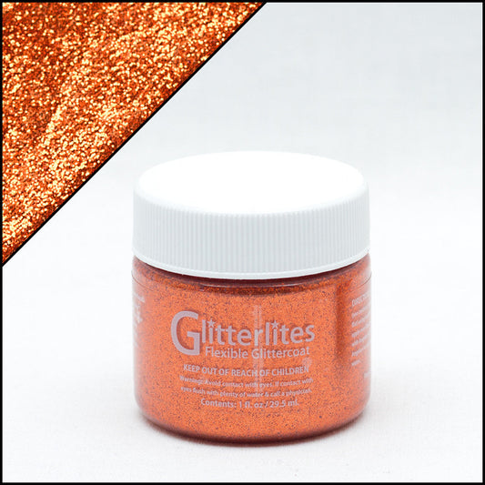 Angelus Glitterlites Orange Orange Βαφή Δέρματος 1oz