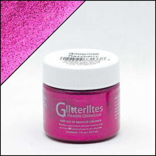 Angelus Glitterlites Razzleberry Βαφή Δέρματος 1oz