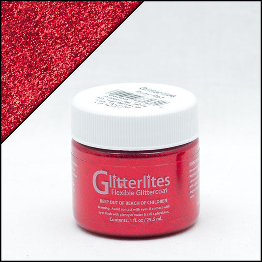 Angelus Glitterlites Ruby Red Βαφή Δέρματος 1oz