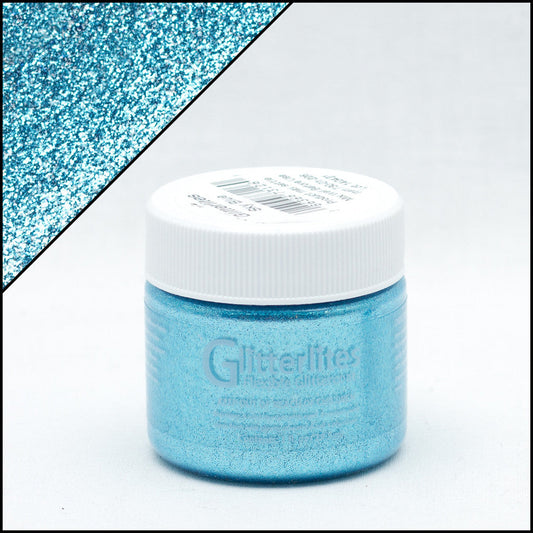 Angelus Glitterlites Sky Blue Βαφή Δέρματος 1oz
