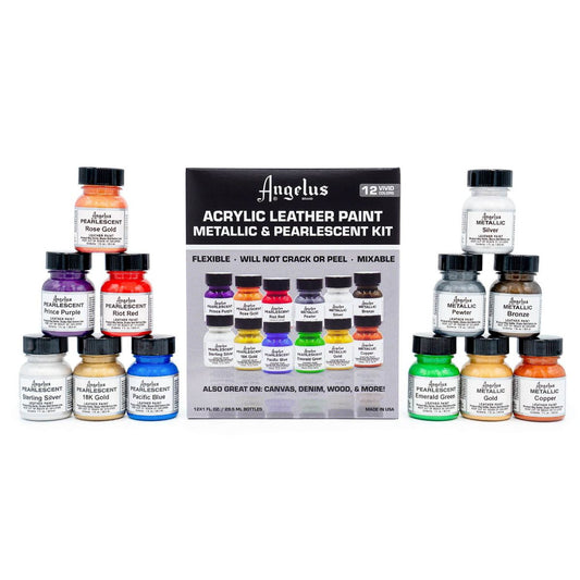 Pearlescent και Metallic Paint Κιτ - 12 Χρώματα