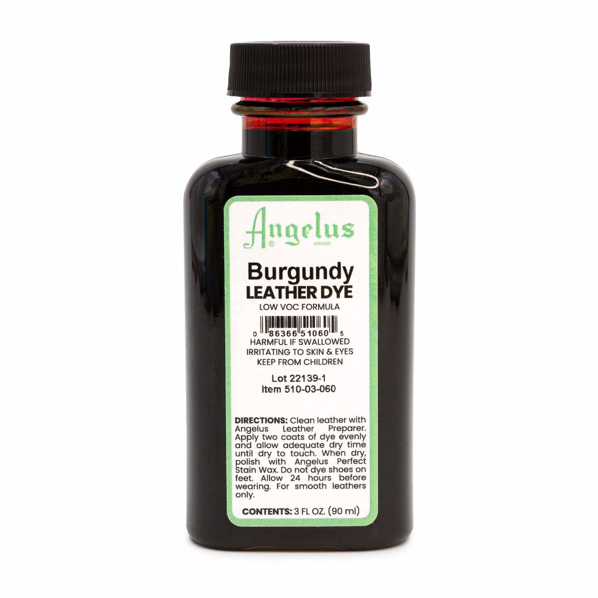 Angelus Low VOC Leather Dye Βαφή Δέρματος Burgundy 88ml
