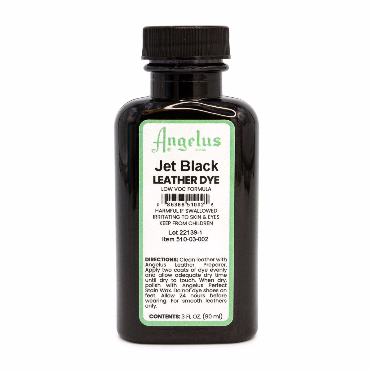 Angelus Low VOC Leather Dye Βαφή Δέρματος Jet Black 88ml