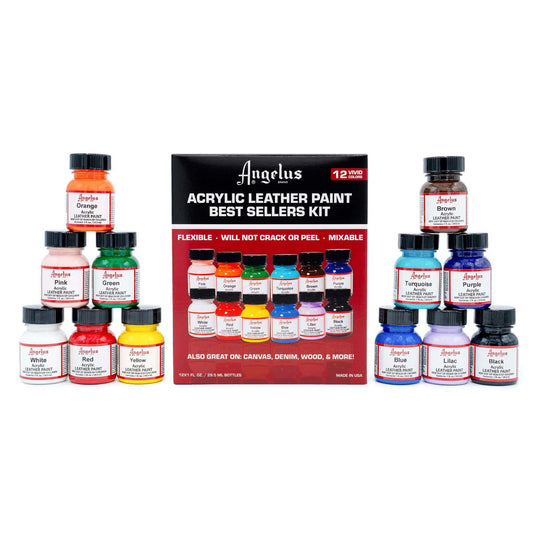 Angelus Acrylic Leather Paint  - Best Seller Κιτ