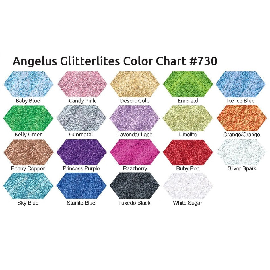 Angelus Glitterlites Tuxedo Black Βαφή Δέρματος 1oz